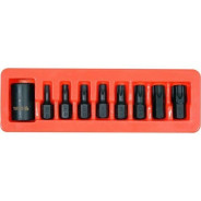 Головки-Насадки ударные 1/2"TORX Т30-T70, CrMo, CrV, S2 (набор 9пр.)   YT-10664...YATO 132670