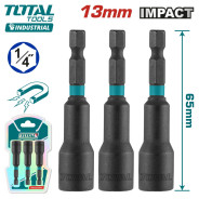 Торцевая магнитная насадка 13x65 мм   (3 шт )TOTAL TAC271331