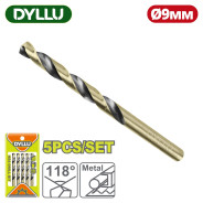 Сверло по металлу HSS 9 мм   (5 шт)DYLLU DTTD89009