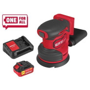 Аккумуляторная эксцентриковая шлифмашина, 18В, 1АКБ 4,0 А/ч,  125 mm, 6000-13000, COS 1218-1 E ALL1 ...WORTEX 1333436