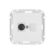 Розетка 1-ая телевизионная (скрытая) белая, Аструм  BYLECTRICA ТР-6541