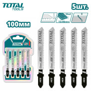 Пилка для лобзика 100мм по дереву   (5 шт)TOTAL TJSBT101D