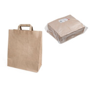 Пакет бумажный с ручками, б/п, 320*200*370, крафт, 50 шт  PERFECTO LINEA 47-320200