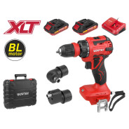 Аккум. дрель-шуруповерт BD 2025 LiSET в чем. ALL1 XLT БЕСЩЕТ, 18 В,2 АКБ 2,0 А/ч,  55 Н*м  + 2 насад...WORTEX 1325844