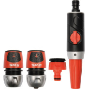 Набор поливочный 1/2";3/4";1"/12.5;19.0.25.0mm 4пр. (АВS, Zn, STOP)  ...YATO YT-8943