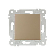 Выключатель 1-клав. (скрытый, без рамки, винт. зажим) золото, RITA (10 A, 250 V, IP 20)  ...MUTLUSAN 22004010280