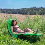 Шезлонг складной на мягкой основе (светло-зеленый) (1960х640х320мм, макс. нагрузка 200кг)  ...Forsage F-FG-HY-8008LG