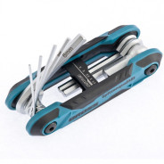 Набор ключей имбусовых HEX, 1.5-8 mm, CrV, складные, 8 шт.  Gross 16412