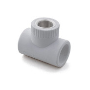 Тройник ПП комбинированный с внутренней резьбой 32х1/2", серый  ...РосТурПласт 10990