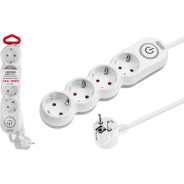 Удлинитель 1,5м (4 роз., 2,2кВт, с/з, выкл, ПВС 3х0,75)  LEIDEN ELECTRIC 805044