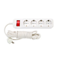 Удлинитель бытовой 3.5м, 4 розетки, 2.5кВт, 3х1.0mm2, с заземляющим контактом  ...BYLECTRICA У10-2823.5