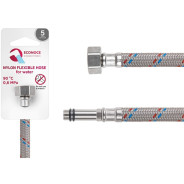 Подводка гибкая, Nylon, иголка м10 длинная - гайка 1/2" 80 см (6 Bar, 90°С)  ...ECONOCE EC032080