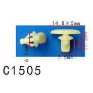 Клипса для крепления внутренней обшивки а/м Мазда пластиковая (100шт/уп.)  клипса ...Forsage C1505(Mazda)