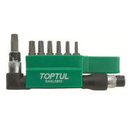 Набор бит "TORX" 1/4" Т10-Т40 30мм 8шт  Toptul GAAL0801