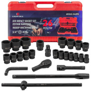 Набор инструментов ударных 26пр., 3/4" 6гр. (17-50мм)  EVERFORCE EF-68262-5MPB