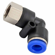 Фитинг угловой для пластиковых трубок 6мм с наружной резьбой 1/8"  ...Forsage F-SPL06-01