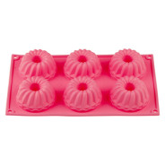 Форма для выпечки, силиконовая, прямоуг. на 6 кексов, 28.5х17.5х4 см, FRUIT DOVE  ...PERFECTO LINEA 20-003729