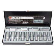 Набор головок глубоких 1/2", 10-32мм, 14пр. 6гр.  Forsage F-4143-5