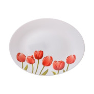 Тарелка обеденная стеклокерамическая, 267 мм, круглая, серия Сад тюльпанов, (Collection Ivory)  ...DIVA LA OPALA 13-126727