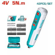 Отвертка аккумуляторная, 4В, 240 об/мин, 5 Нм, USB-C,  TOTAL TSDLI0406
