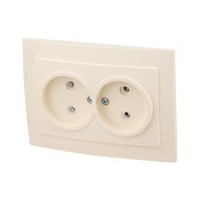 Розетка 2-ая, скрытая, без заземления, бежевая, Стандарт, RS 16-237-БЖ,  ...ЮПИТЕР JP7425-04