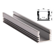 Профиль для светодиодной ленты PAL 1612 (2м)  JAZZWAY 1009647