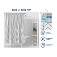 Шторка для ванной (12 колец в комплекте), 180x180 см, Secret, векторная графика (В комплекте - занав...PERFECTO LINEA 36-118107