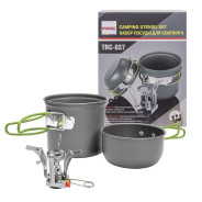 Посуда алюминиевая холодно-штампованная для кемпинга, набор (кастрюля, миска)  ...WMC TOOLS WMC-TRC-037
