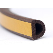 Уплотнитель для окон и дверей тип D 9х7.4mm/6м (коричневый)  ...VOREL 76762
