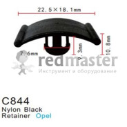 Клипса для крепления внутренней обшивки а/м универсальная пластиковая (100шт/уп.)  клипса ...Forsage C0844(universal)