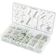 Набор пружин 5.5х17, 5.5х38, 6.5х10, 7х12.5, 7х19, 9х35, 9.5х16, 9.5х19 мм, 200 предм.  ...Сибртех 47602