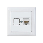 Розетка телефонная 1хRJ12 (скрытой установки, RJ12) белая, DARIA  ...MUTLUSAN 2120 125 0101