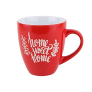 Кружка керамическая, 400 мл, Любимый дом, красная  PERFECTO LINEA 30-388604