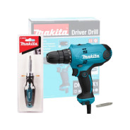 Дрель-шуруповерт  3/8" , 1500 об.мин,56 Нм, + Отвертка D-58833  MAKITA DF0300X1