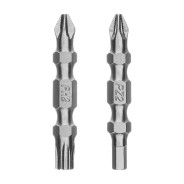 Набор бит двухстор., PH2-T30х45мм, PZ2-H4х45мм, сталь S2, 2 шт. GROSS Gross 112117