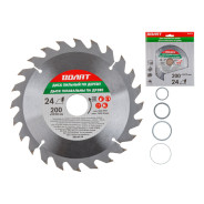 Диск пильный 200х32/30 мм. 24 зуб. по дереву (твердоспл. зуб)  ВОЛАТ 88140-24