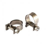 Хомуты металлические, MINI 16-18 мм, ширина 9 мм, винтовые, W4, 2 шт....Сибртех 475063