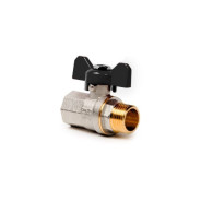 Кран шар. латунный нар. вн. 1/2" бабочка PN40  РосТурПласт 27928