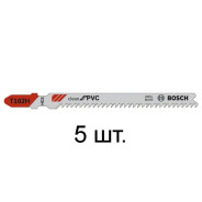 Пилка лобзиковая по пластику, T102H, 5 шт.,  BOSCH 2608667446