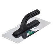 Гладилка нерж. 130х270mm зуб 10х10mm (для нанесения клея плиточного. клея для блоков)  ...ВОЛАТ 27200-1310