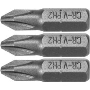 Бита PH2х25мм 1/4" (3шт) CrV6150  STHOR 65453