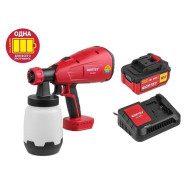 Аккумуляторный краскораспылитель CPS 1810 в кор. с АКБ и ЗУ ALL1 (18В, 700мл/мин, бак 1л, 2.5мм)  ...WORTEX 333270