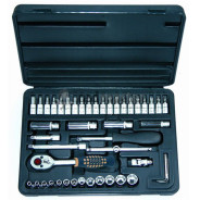 Набор 1/4" 6-ти гр.головок SF, головок-бит инструм. 46пр.  Force 2461