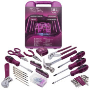 Набор инструментов 135пр.(шарнирно-губцевый,отвертки,биты,молоток,рулетка,расходник)в кейсе  ...TELLY TOOLS TL-135