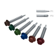 Саморез кровельный 4.8х35 mm цинк, шайба с прокладкой, PT1 RAL 5002 ультрамариново-синий  ...STARFIX SMC2-20842-200