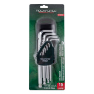 Набор ключей шестигранных 1.27-10мм, 10пр. длинных с шаром  Rock FORCE RF-5102LB