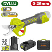 Секатор (сучкорез) аккумуляторный,16В, 2АКБ 2,0 А/ч,  DYLLU DTJFP25082