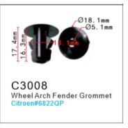 Клипса для крепления внутренней обшивки а/м Ситроен пластиковая (100шт/уп.)  ...Forsage C3008(Citroen)