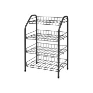 Этажерка для обуви 4-х секционная, 460х280х700 mm, черный  NIKA ЭТ2/Ч