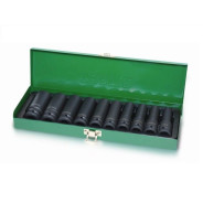 Набор головок ударных 1/2", 6гр, 10пр. (10-24мм)  Toptul GDAD1002